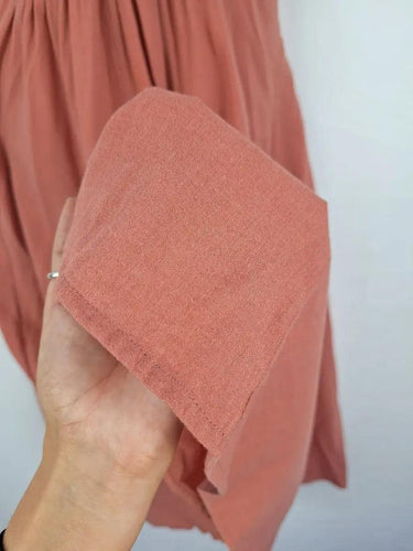 POL Clay Shirred Linen Blend Maxi Dress Size 8 by SwapUp-Online Second Hand Store-Online Thrift Store