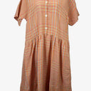 POL Marigold Check Boho Linen Dress Size 12 by SwapUp-Online Second Hand Store-Online Thrift Store