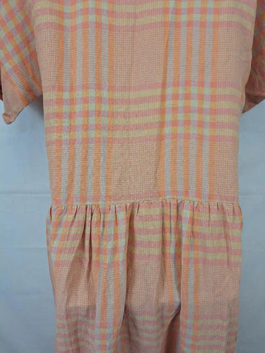 POL Marigold Check Boho Linen Dress Size 12 by SwapUp-Online Second Hand Store-Online Thrift Store