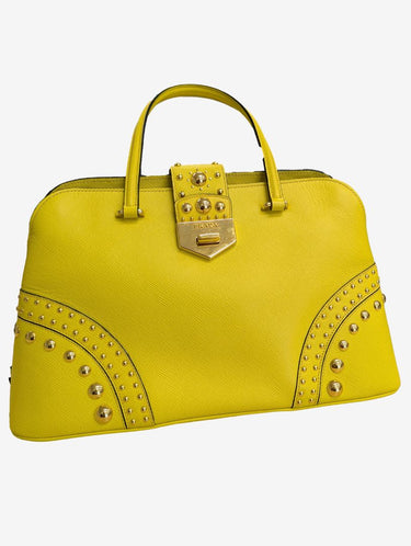 Prada 2014 Studded Saffiano Cuir Girasole Bag