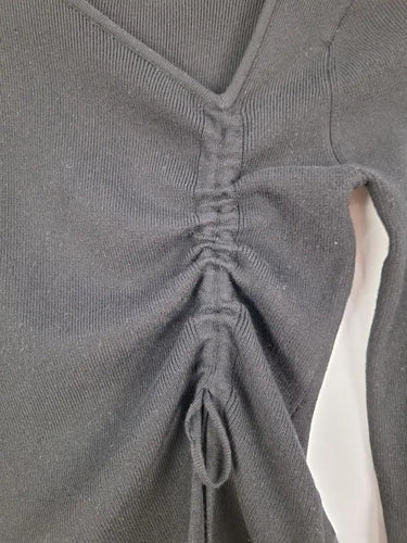 Paper Heart Scrunch Front Ribbed Longsleeve Top Size 12 by SwapUp-Online Second Hand Store-Online Thrift Store