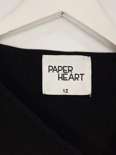 Paper Heart Scrunch Front Ribbed Longsleeve Top Size 12 by SwapUp-Online Second Hand Store-Online Thrift Store