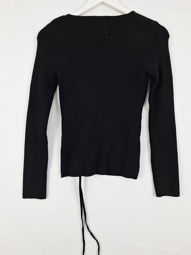 Paper Heart Scrunch Front Ribbed Longsleeve Top Size 12 by SwapUp-Online Second Hand Store-Online Thrift Store