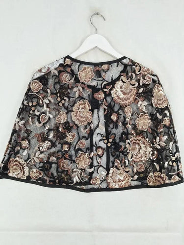 Peek & Beau Rose Gold Elegant Sheer Cape Size S by SwapUp-Online Second Hand Store-Online Thrift Store