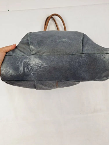 Pelletterie Fiorentine Slate Slouchy Buckle Strap Handbag by SwapUp-Online Second Hand Store-Online Thrift Store