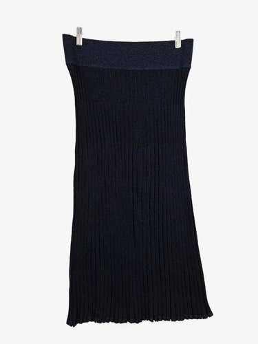 Perri Cutten Metallic Ribbed Knit Midi Skirt Size M by SwapUp-Online Second Hand Store-Online Thrift Store