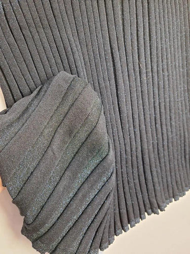 Perri Cutten Metallic Ribbed Knit Midi Skirt Size M by SwapUp-Online Second Hand Store-Online Thrift Store