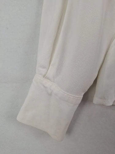 Perri Cutten Pearl V Neck Button Up Blouse Size 12 by SwapUp-Online Second Hand Store-Online Thrift Store