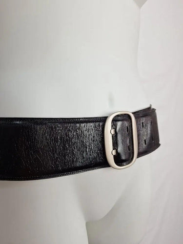 Peter Lang Y2K Style Thick Genuine Leather Belt Size 38/96 by SwapUp-Online Second Hand Store-Online Thrift Store