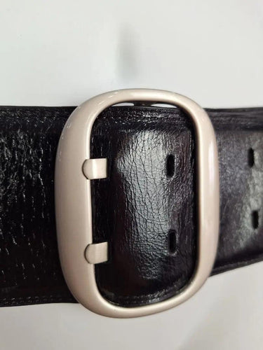 Peter Lang Y2K Style Thick Genuine Leather Belt Size 38/96 by SwapUp-Online Second Hand Store-Online Thrift Store