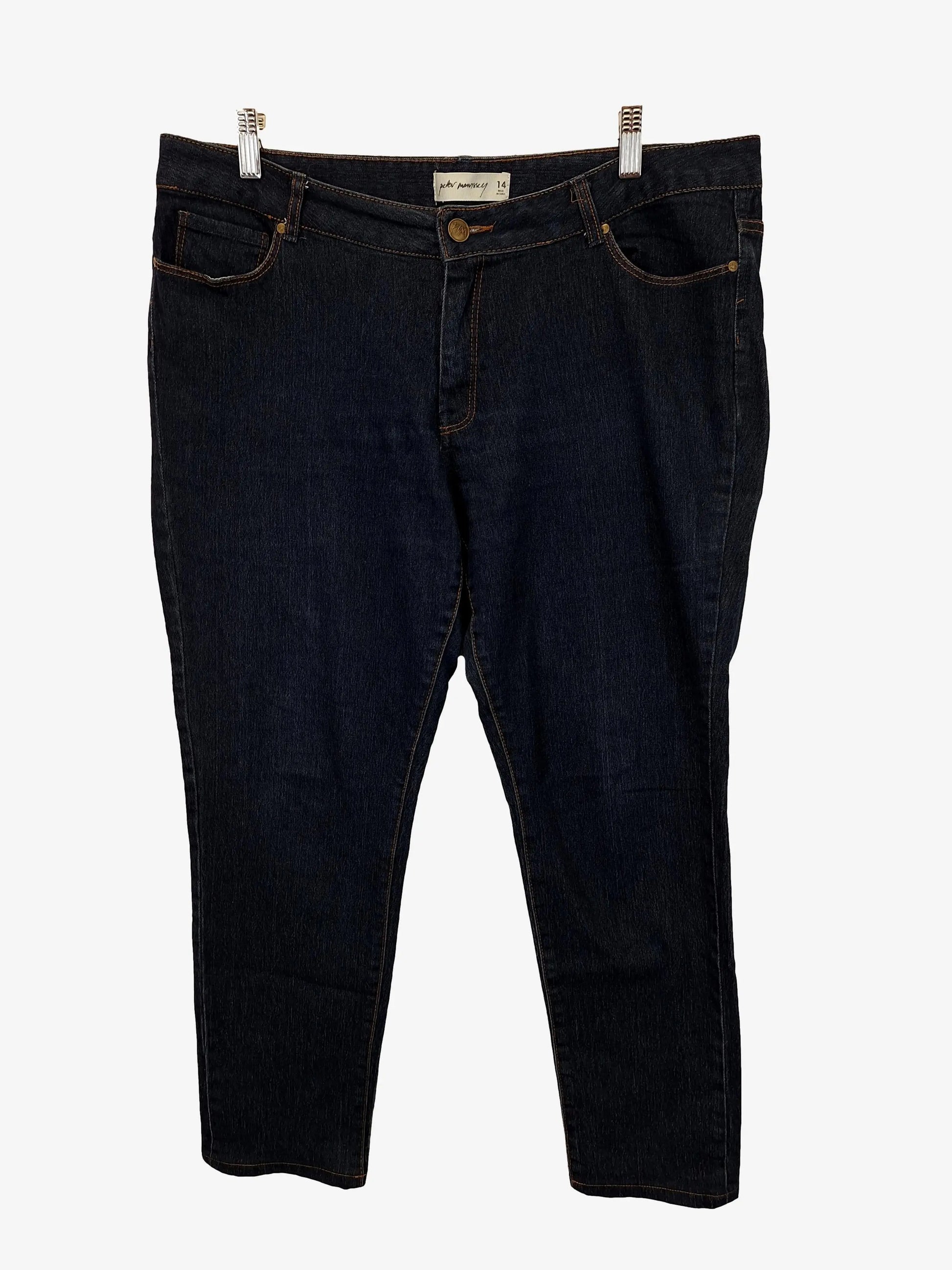 Peter Morrissey Dark Denim Industrial Jeans Size 14 by SwapUp-Online Second Hand Store-Online Thrift Store