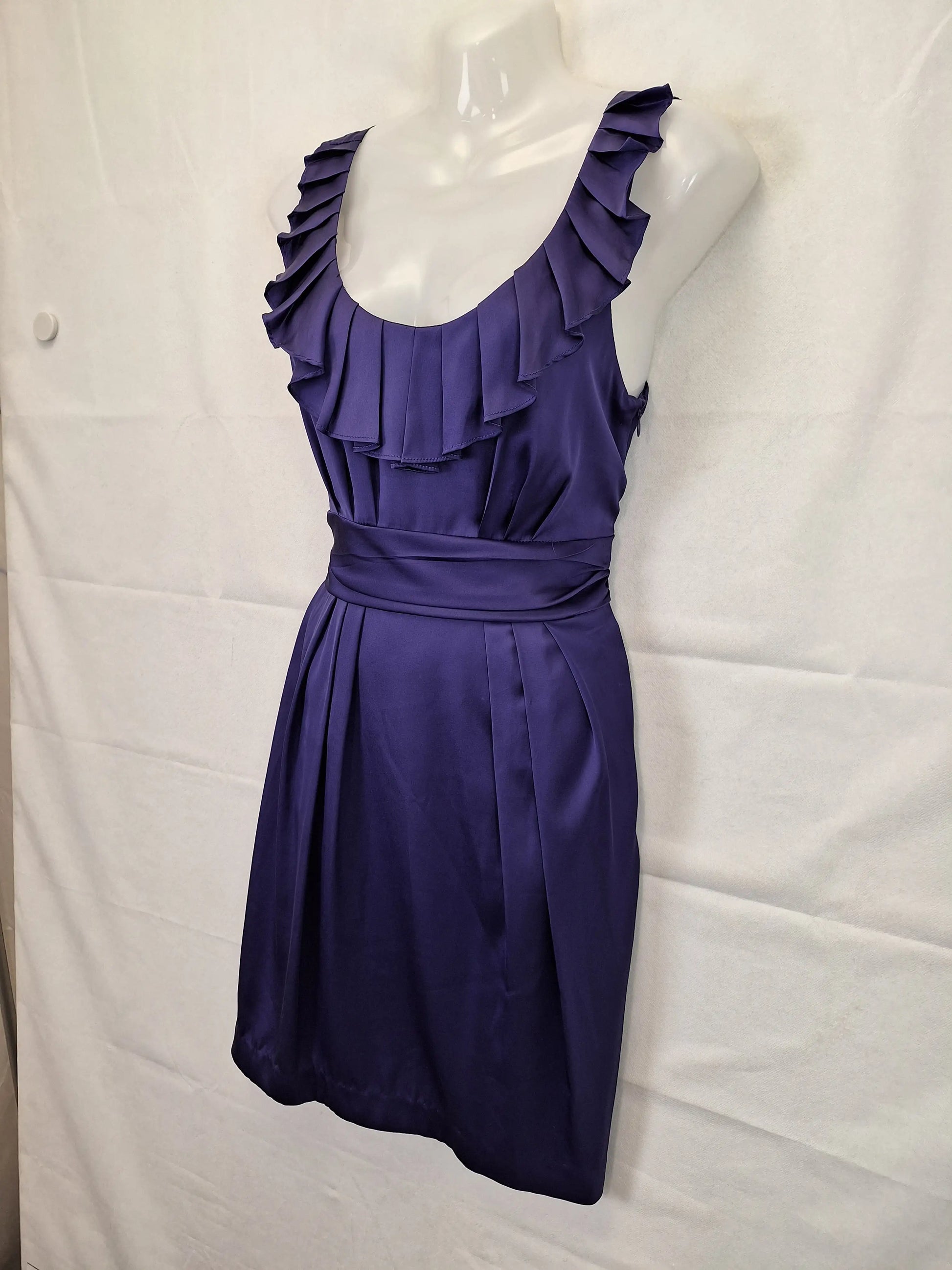 Pilgrim Purple Frill Midi Dress Size 8 by SwapUp-Online Second Hand Store-Online Thrift Store