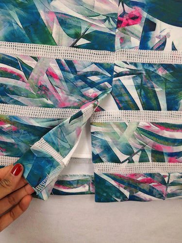 PingPong Panelled Tropical Stretch Mini Skirt Size 18 by SwapUp-Online Second Hand Store-Online Thrift Store