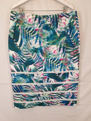 PingPong Panelled Tropical Stretch Mini Skirt Size 18 by SwapUp-Online Second Hand Store-Online Thrift Store