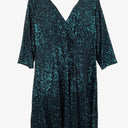 Pink Dusk Emerald Mermaid Shimmer Mini Dress Size 22 by SwapUp-Online Second Hand Store-Online Thrift Store