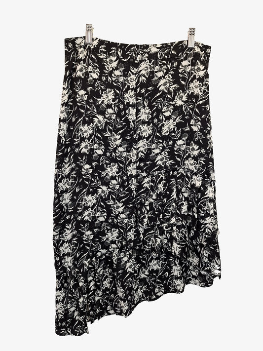 Piper Black Attack Print Midi Skirt Size 12 by SwapUp-Online Second Hand Store-Online Thrift Store