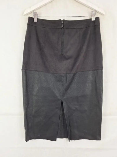 Piper Panelled Faux Suede & Leather Pencil Mini Dress Size 12 by SwapUp-Online Second Hand Store-Online Thrift Store