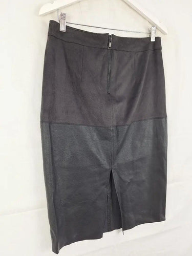 Piper Panelled Faux Suede & Leather Pencil Mini Dress Size 12 by SwapUp-Online Second Hand Store-Online Thrift Store