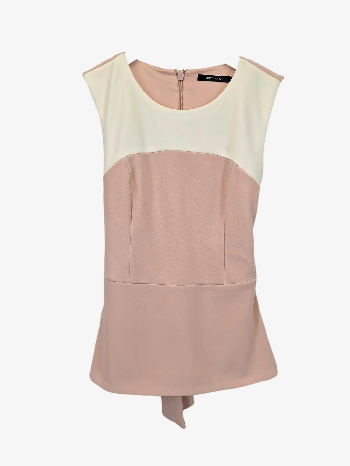 Portmans Blush & Cream Tie Back Top Size S by SwapUp-Online Second Hand Store-Online Thrift Store
