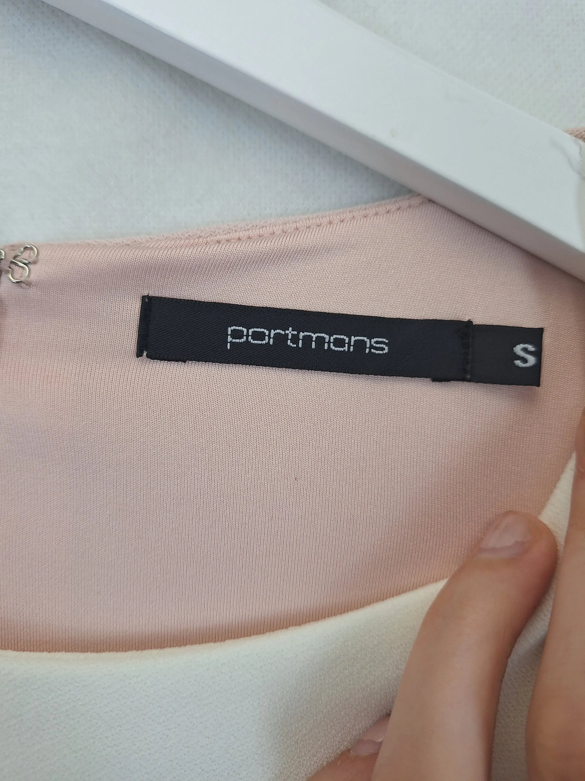 Portmans Blush & Cream Tie Back Top Size S by SwapUp-Online Second Hand Store-Online Thrift Store