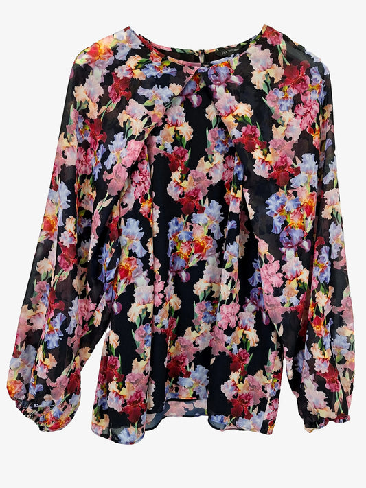 Portmans Elegant Balloon Sleeve Floral Top Size 18 by SwapUp-Online Second Hand Store-Online Thrift Store