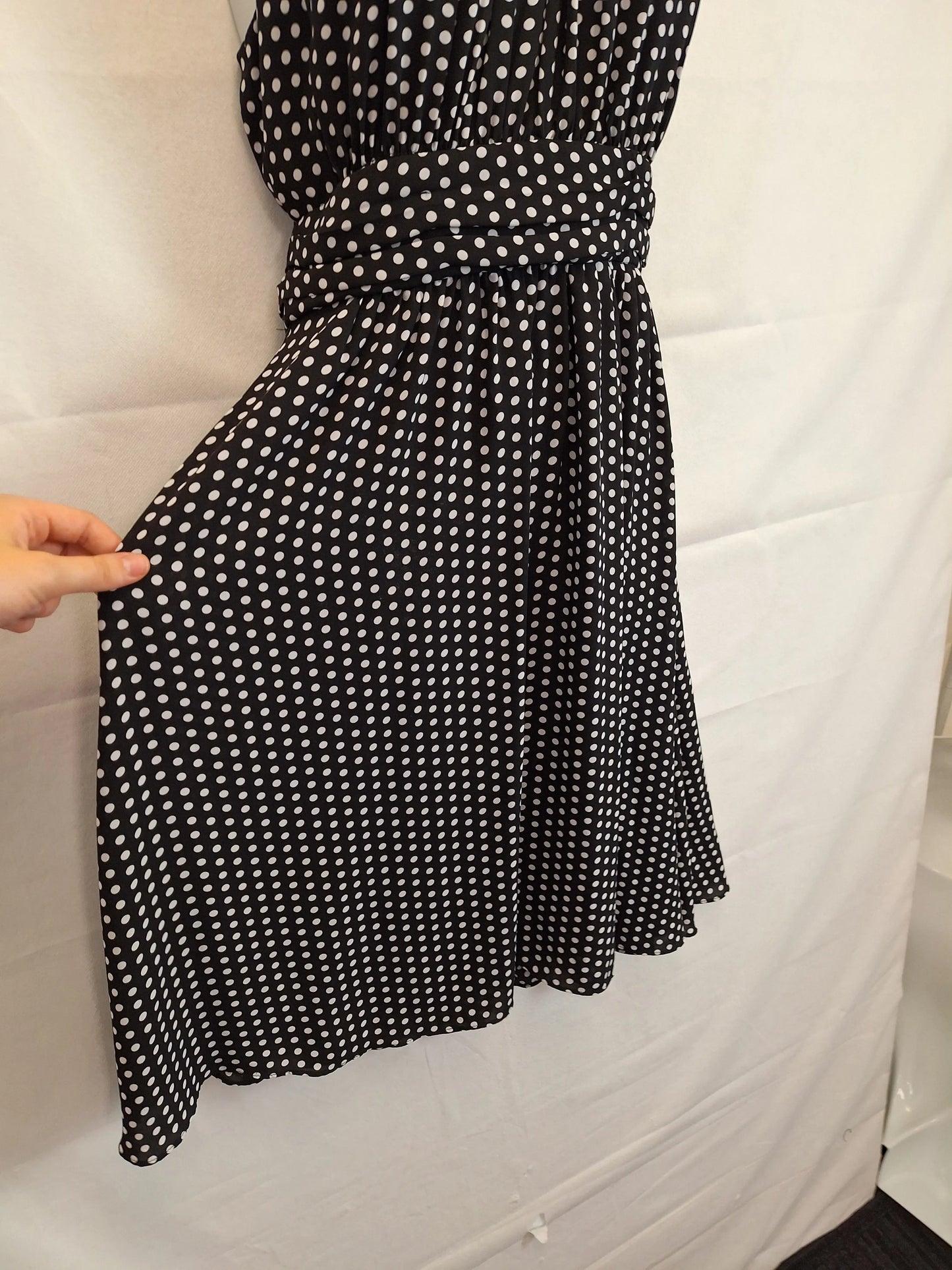 Portmans Flirty High Neck Mini Dress Size 8 by SwapUp-Online Second Hand Store-Online Thrift Store