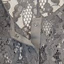Portmans Ruched Sleeve Lace Button Up Top Size XS by SwapUp-Online Second Hand Store-Online Thrift Store