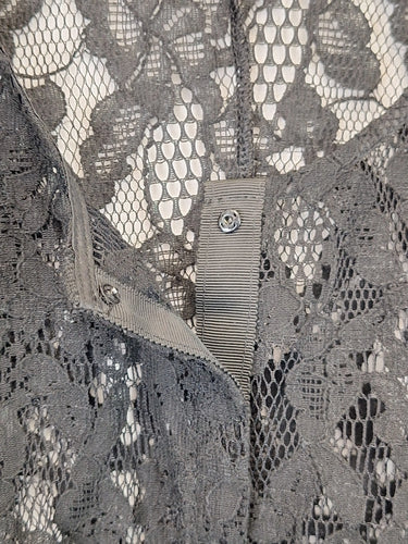 Portmans Ruched Sleeve Lace Button Up Top Size XS by SwapUp-Online Second Hand Store-Online Thrift Store