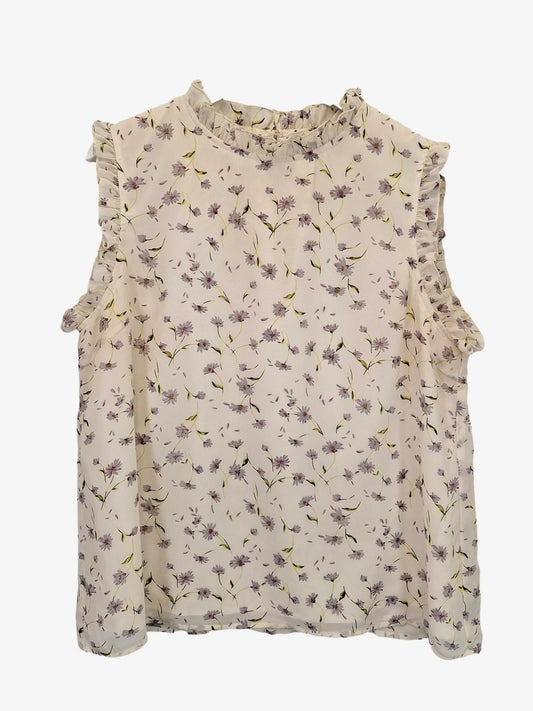 Portmans Ruffled Two Layered Floral Top Size 16 by SwapUp-Online Second Hand Store-Online Thrift Store