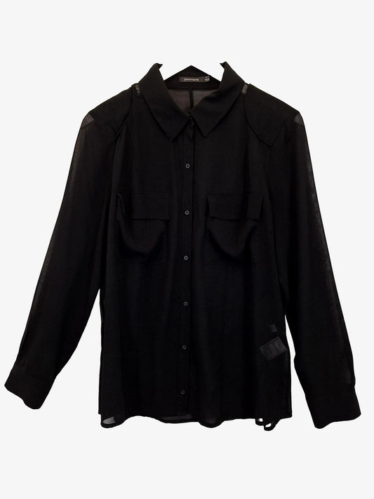 Portmans Sheer Long Sleeve Shirt Size 12 by SwapUp-Online Second Hand Store-Online Thrift Store