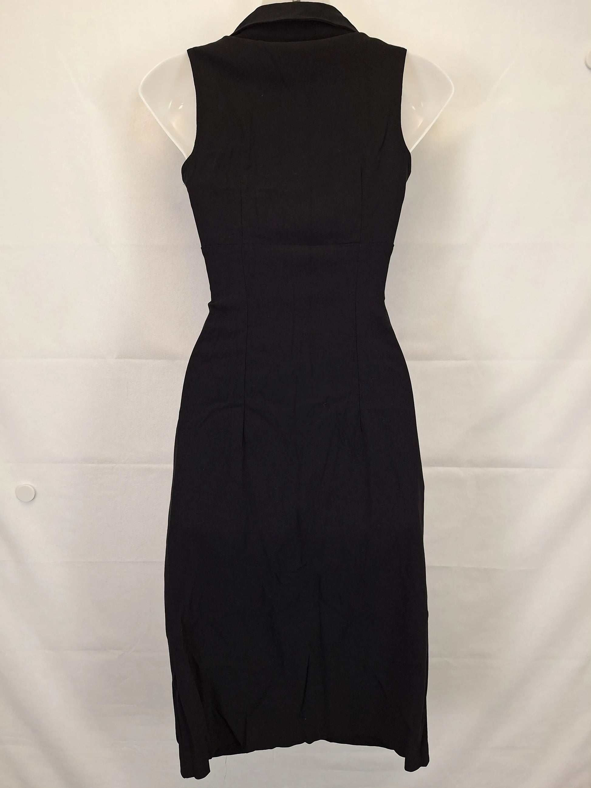 Portmans Stretch Front Zipper Midi Dress Size 6 by SwapUp-Online Second Hand Store-Online Thrift Store