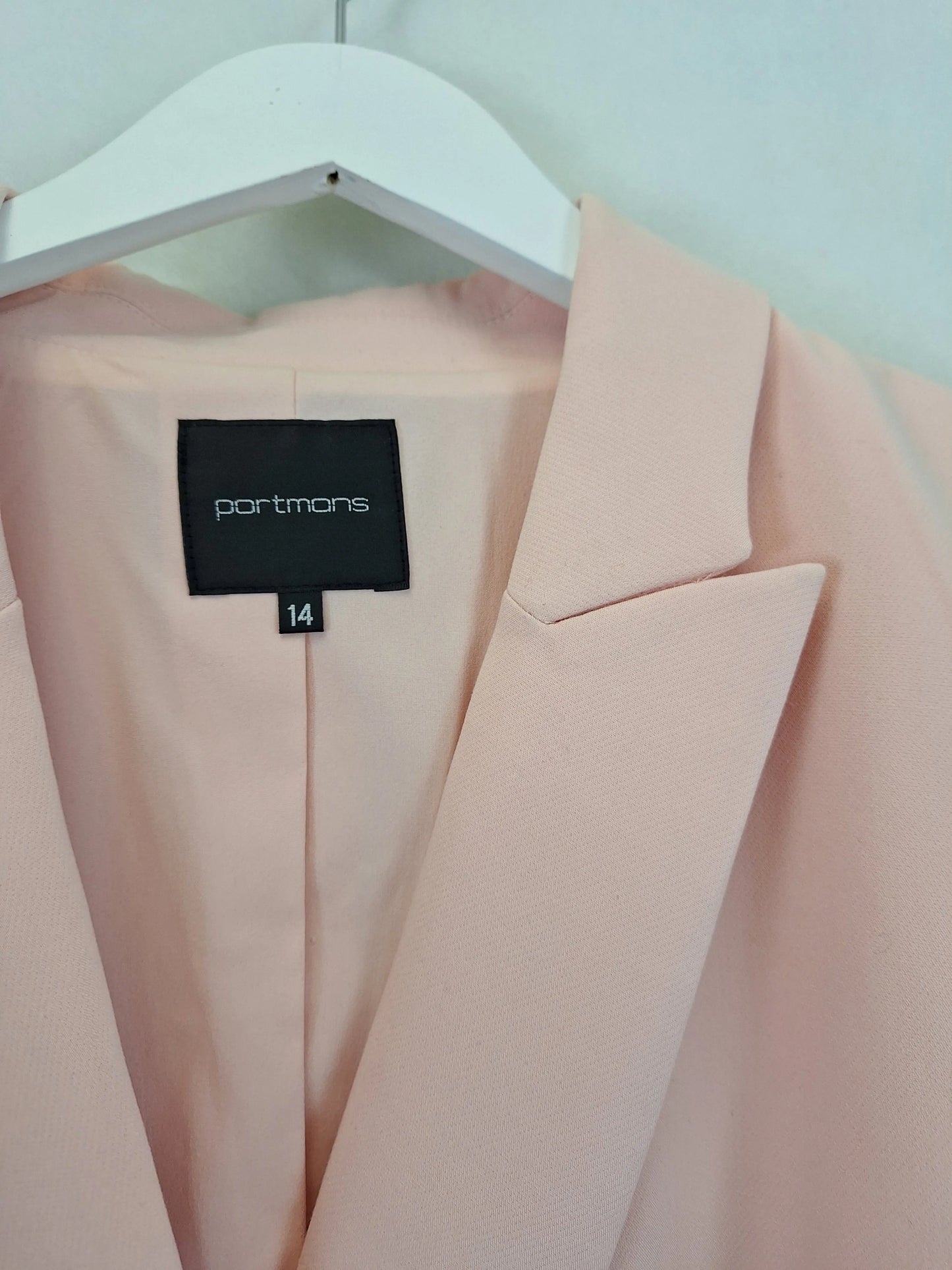 Portmans Tailored Blush Pink Blazer Size 14 by SwapUp-Online Second Hand Store-Online Thrift Store