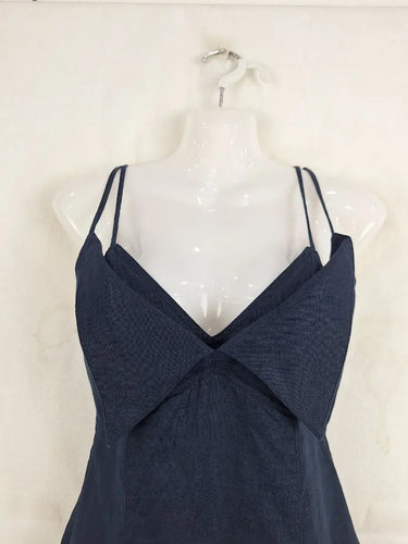 Posse Classic Navy Linen Dress Size XS by SwapUp-Online Second Hand Store-Online Thrift Store
