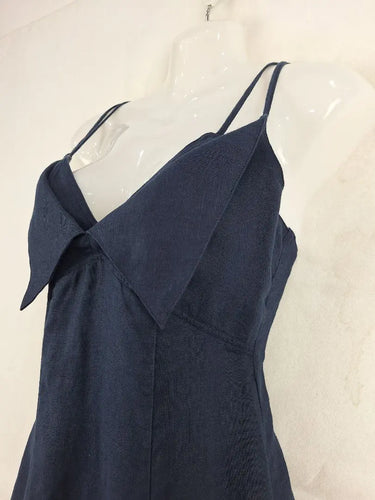 Posse Classic Navy Linen Dress Size XS by SwapUp-Online Second Hand Store-Online Thrift Store