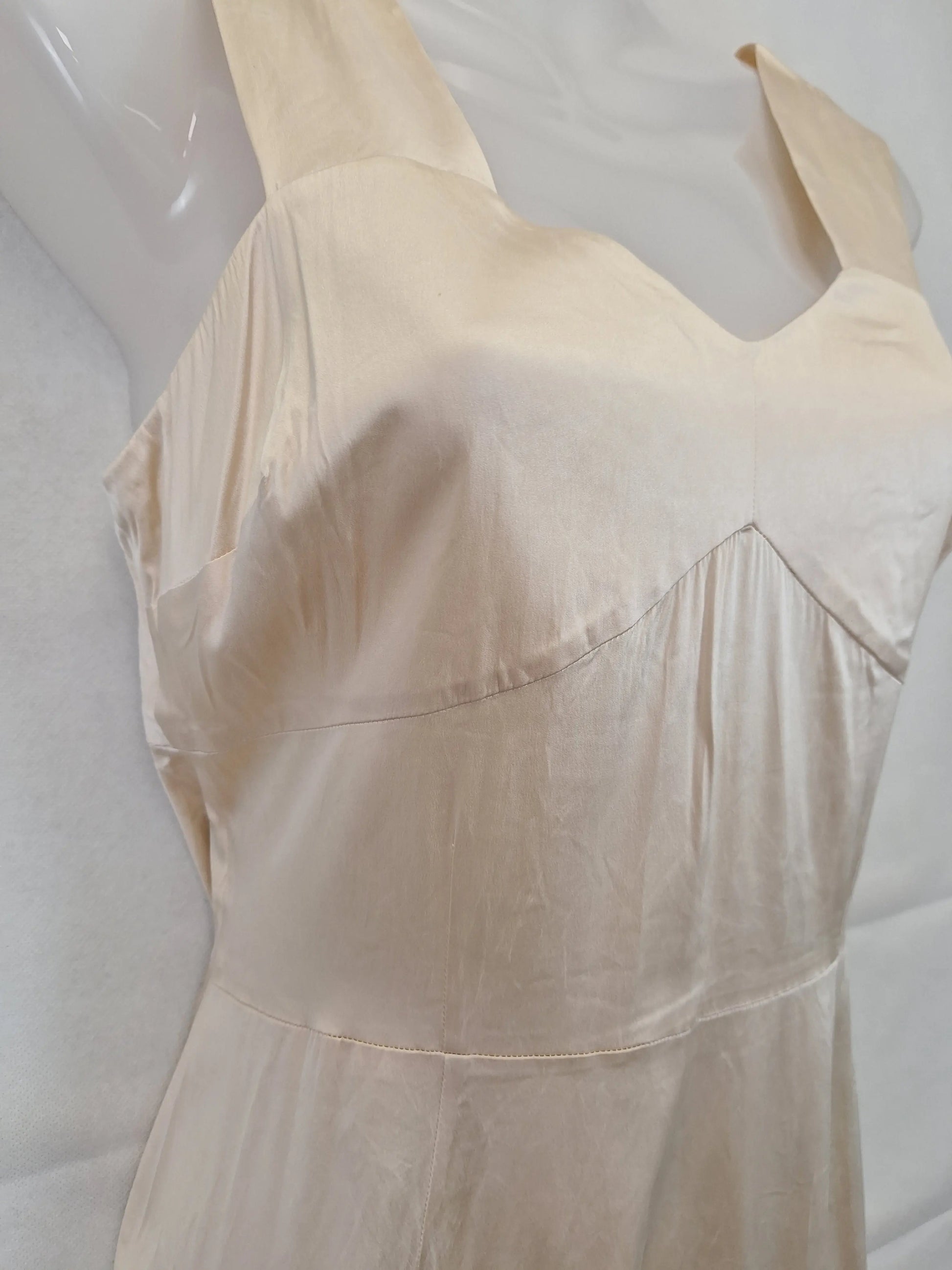 Prada Champagne Silk Midi Dress Size 10 by SwapUp-Online Second Hand Store-Online Thrift Store