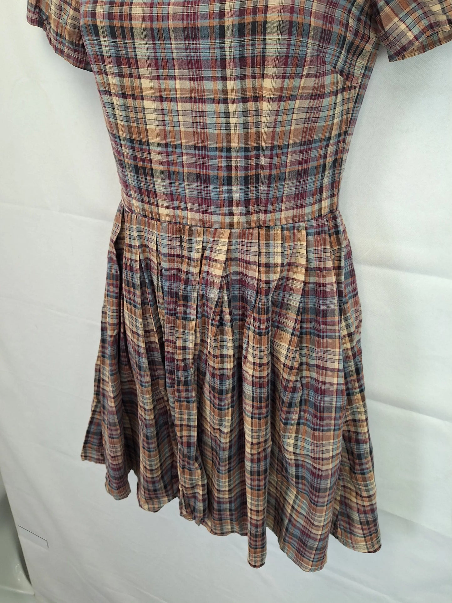 Princess Highway Check Pleated Midi Dress Size 6 by SwapUp-Online Second Hand Store-Online Thrift Store