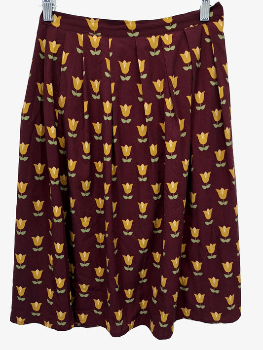 Princess Highway Comfy Burgundy Midi Skirt Size 10 by SwapUp-Online Second Hand Store-Online Thrift Store