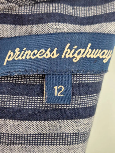 Princess Highway Navy Striped Cap Sleeve Mini Dress Size 12 by SwapUp-Online Second Hand Store-Online Thrift Store