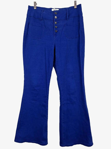 Queen The Label Electric Blue Vintage Style Jeans Size 14 by SwapUp-Online Second Hand Store-Online Thrift Store