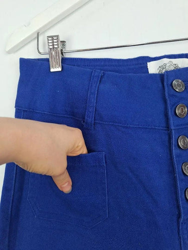 Queen The Label Electric Blue Vintage Style Jeans Size 14 by SwapUp-Online Second Hand Store-Online Thrift Store