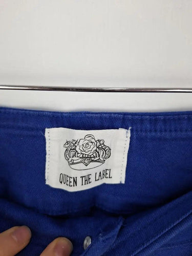 Queen The Label Electric Blue Vintage Style Jeans Size 14 by SwapUp-Online Second Hand Store-Online Thrift Store