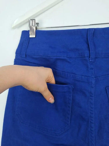 Queen The Label Electric Blue Vintage Style Jeans Size 14 by SwapUp-Online Second Hand Store-Online Thrift Store
