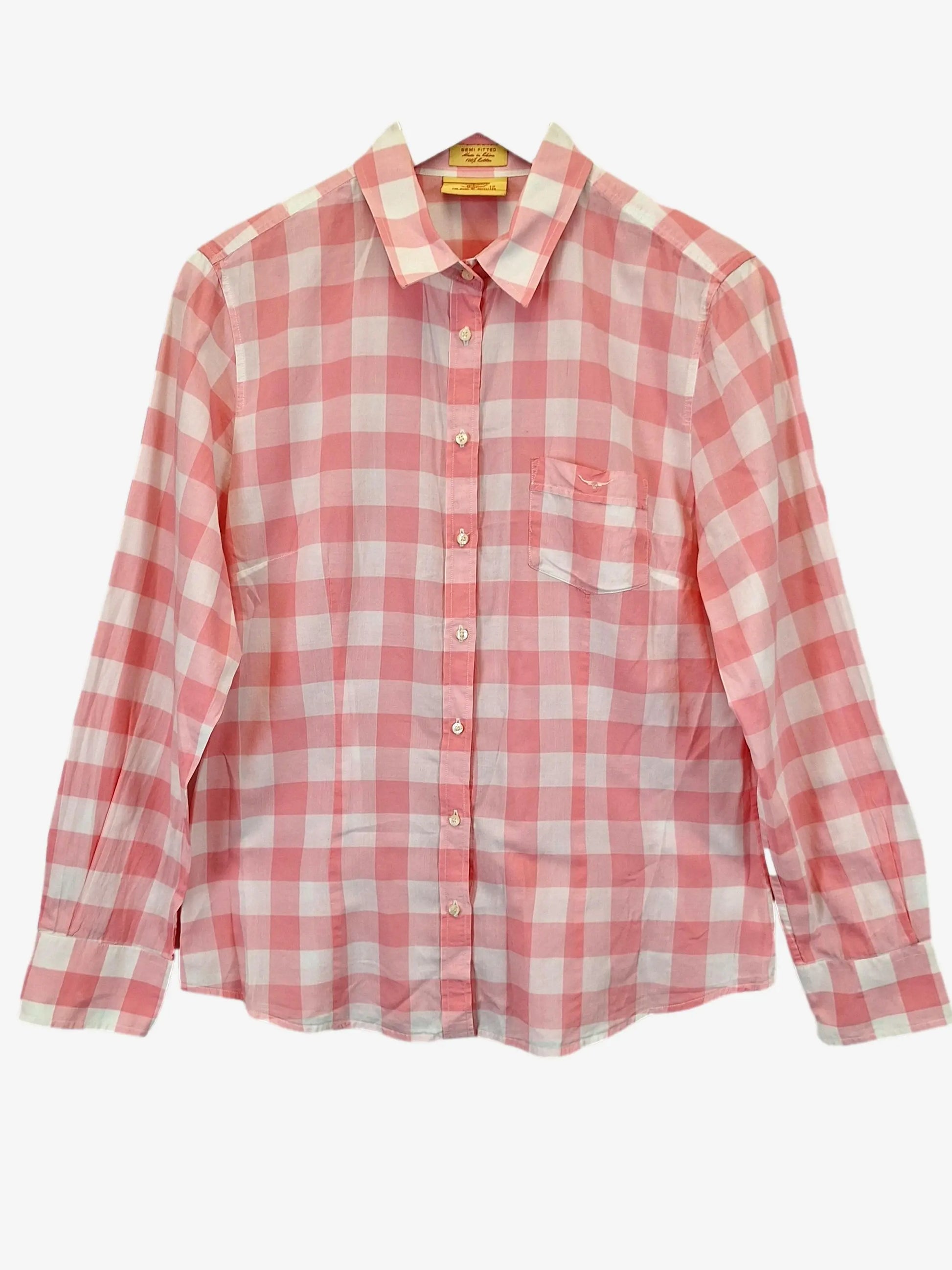 R.M. Williams Musk Checked Semi-fitted Shirt Size 12 by SwapUp-Online Second Hand Store-Online Thrift Store