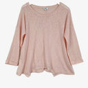 RC & Co Baby Pink Metallic Split Back Top Size S by SwapUp-Online Second Hand Store-Online Thrift Store