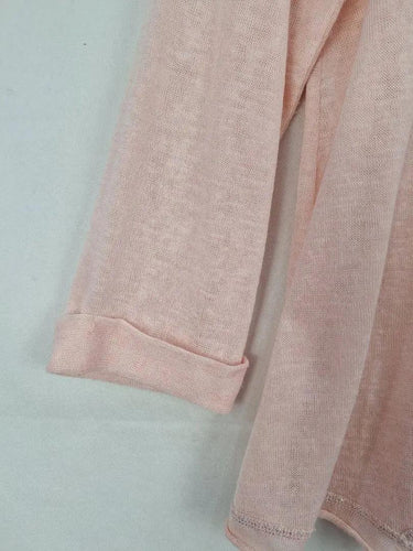 RC & Co Baby Pink Metallic Split Back Top Size S by SwapUp-Online Second Hand Store-Online Thrift Store