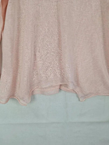 RC & Co Baby Pink Metallic Split Back Top Size S by SwapUp-Online Second Hand Store-Online Thrift Store