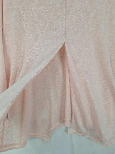 RC & Co Baby Pink Metallic Split Back Top Size S by SwapUp-Online Second Hand Store-Online Thrift Store