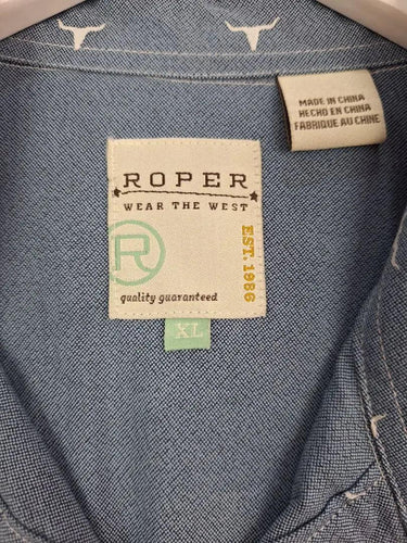 ROPER Chambray Western Style Shirt Size XL by SwapUp-Online Second Hand Store-Online Thrift Store