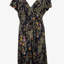 Rachel Zoe Dark Floral Feminine Wrap Style Dress Size L by SwapUp-Online Second Hand Store-Online Thrift Store