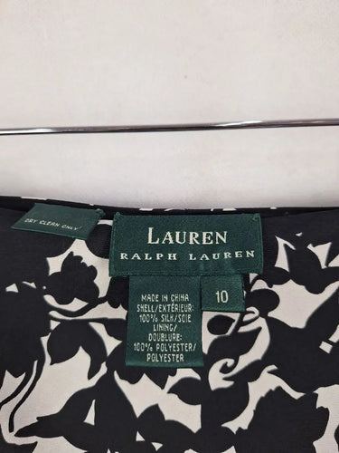 Ralph Lauren Midnight Flowers Silk Midi Skirt Size 10 by SwapUp-Online Second Hand Store-Online Thrift Store